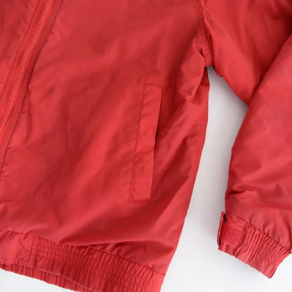 Vintage 90'S Brooks Red With Gray Fleece Liner Bomber Style  Jacket - Picture 8 of 13